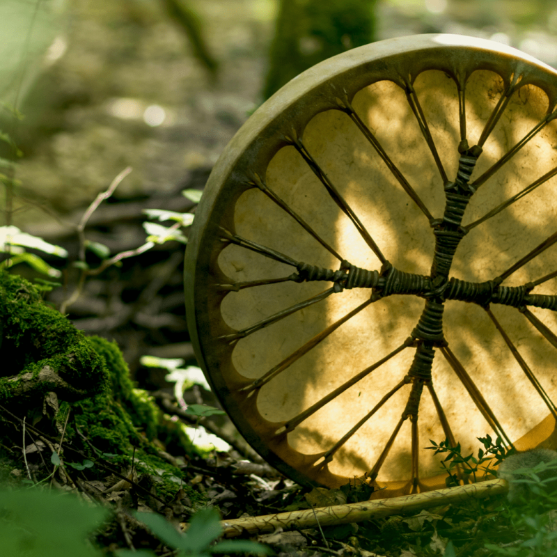 Schamanentrommel im Wald